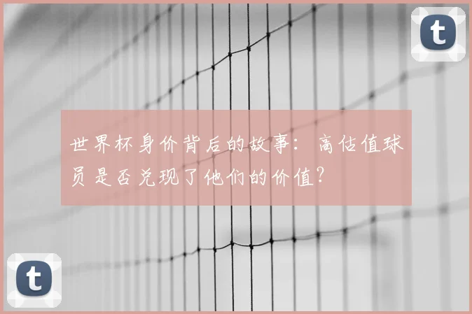 世界杯身价背后的故事:高估值球员是否兑现了他们的价值?